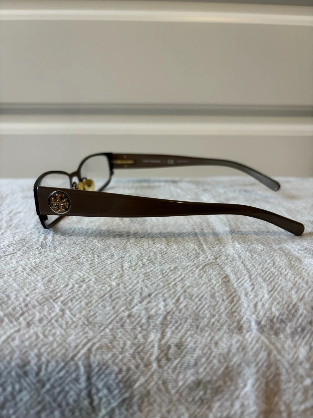 Tory Burch Vintage Brown Gradient Rectangular Optical Glasses